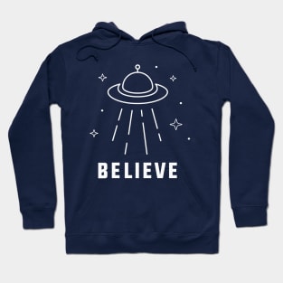 Retro minimal UFO Sci Fi Hoodie